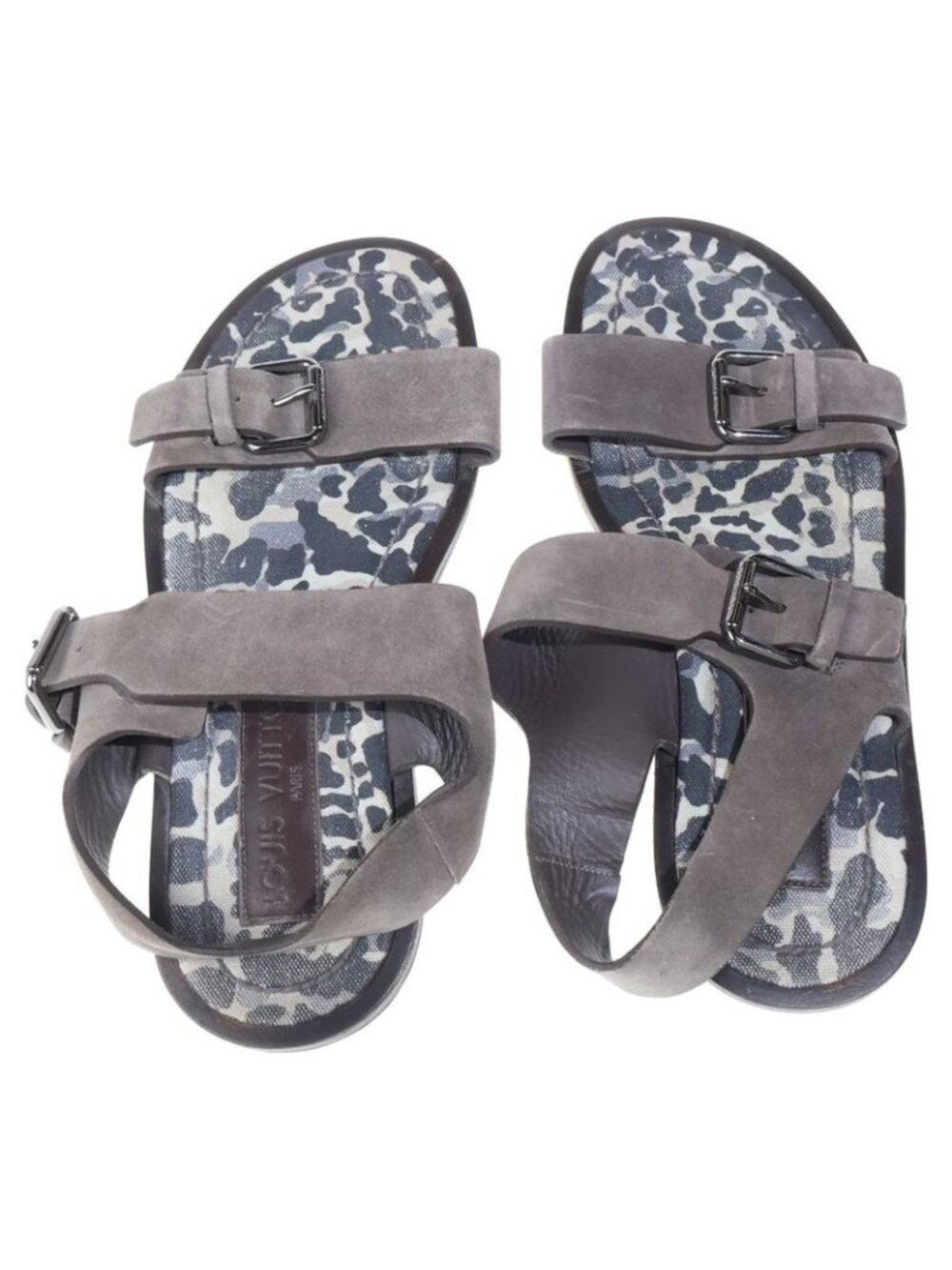 Louis Vuitton Sandals Slippers Suede Leopard Print - Picture 4 of 6